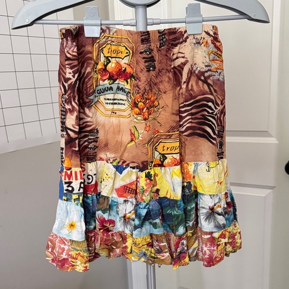 Jams World Vintage Tropical Patchwork Mini Skirt - Picture 1 of 8